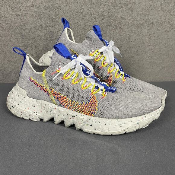 Nike Space Hippie 01 Shoes Mens Size 14 Gray Blue Crater Foam Flyknit Sneakers - Picture 1 of 12